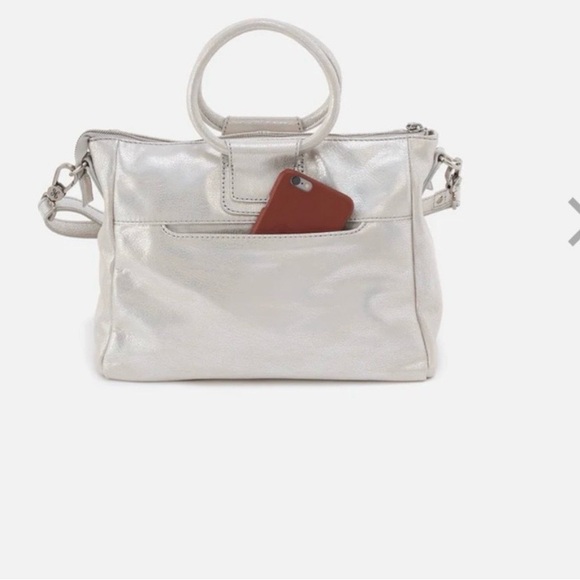 HOBO Silver Metallic Leather Crossbody Bag - Picture 3 of 16
